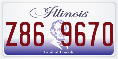 IL license plate Z869670