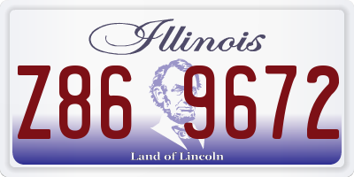 IL license plate Z869672
