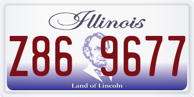 IL license plate Z869677