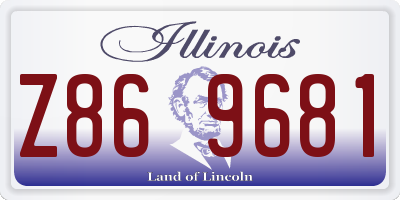 IL license plate Z869681