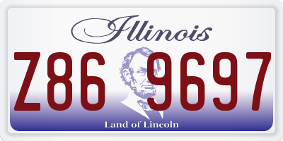 IL license plate Z869697