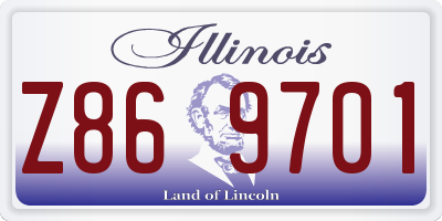 IL license plate Z869701