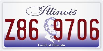 IL license plate Z869706