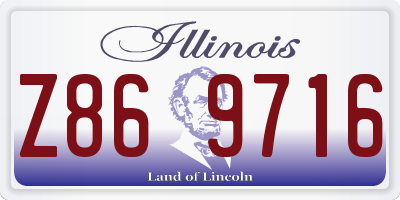 IL license plate Z869716