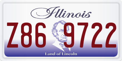 IL license plate Z869722