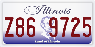 IL license plate Z869725