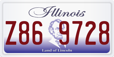 IL license plate Z869728