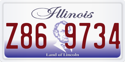 IL license plate Z869734