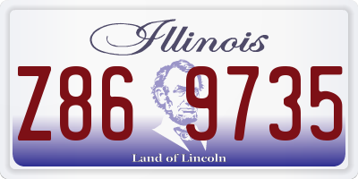 IL license plate Z869735
