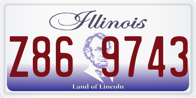 IL license plate Z869743