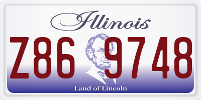 IL license plate Z869748