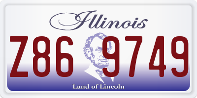 IL license plate Z869749