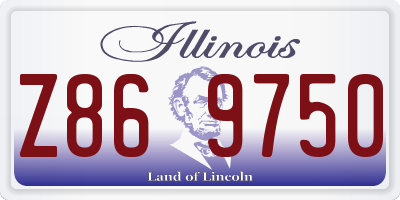 IL license plate Z869750