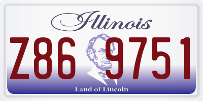 IL license plate Z869751