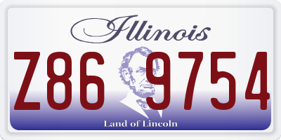 IL license plate Z869754