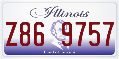IL license plate Z869757