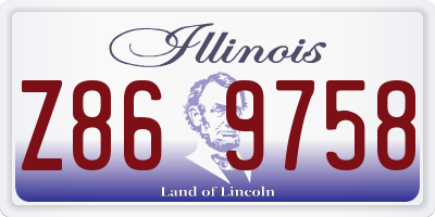 IL license plate Z869758