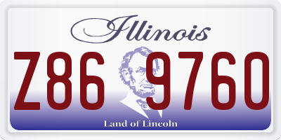 IL license plate Z869760