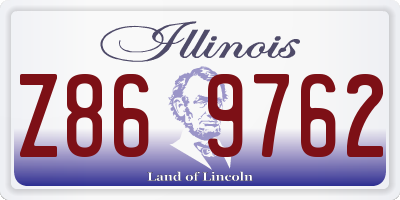 IL license plate Z869762