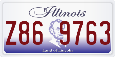 IL license plate Z869763