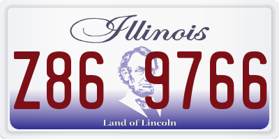 IL license plate Z869766
