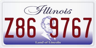 IL license plate Z869767