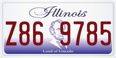 IL license plate Z869785