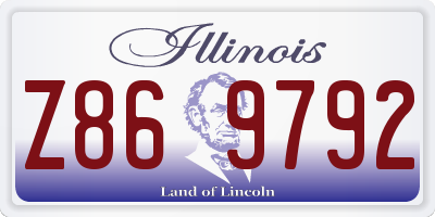 IL license plate Z869792