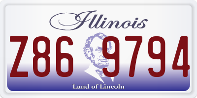 IL license plate Z869794