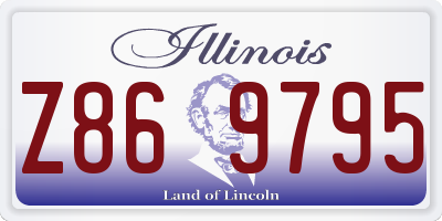 IL license plate Z869795