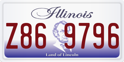 IL license plate Z869796