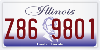 IL license plate Z869801