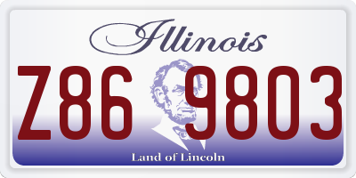 IL license plate Z869803