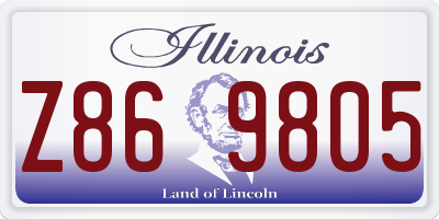 IL license plate Z869805