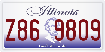 IL license plate Z869809