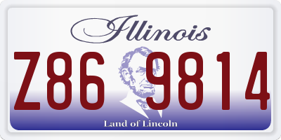 IL license plate Z869814