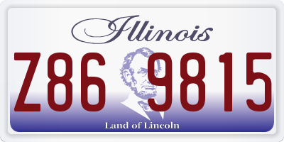 IL license plate Z869815