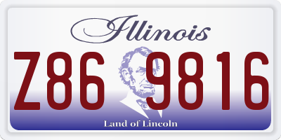 IL license plate Z869816
