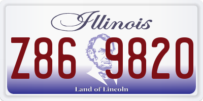 IL license plate Z869820