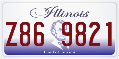 IL license plate Z869821