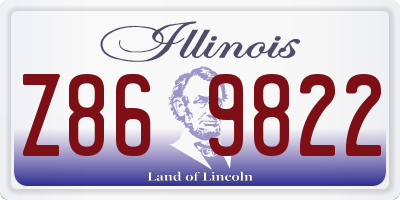 IL license plate Z869822