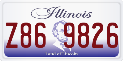 IL license plate Z869826