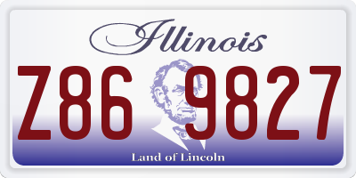 IL license plate Z869827