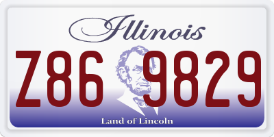 IL license plate Z869829