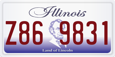 IL license plate Z869831