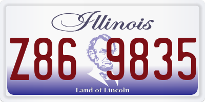 IL license plate Z869835