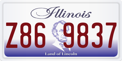 IL license plate Z869837