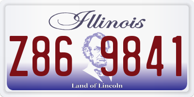 IL license plate Z869841