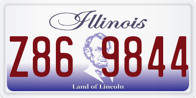 IL license plate Z869844
