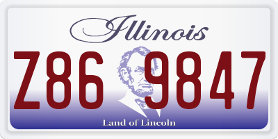 IL license plate Z869847